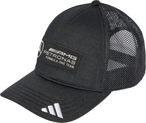 Adidas للجنسين - مرسيدس - AMG Petronas Formula 1 Team Trucker Cap ، أسود/أبيض ، مقاس واحد in Saudi Arabia