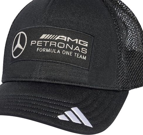 Adidas للجنسين - مرسيدس - AMG Petronas Formula 1 Team Trucker Cap ، أسود/أبيض ، مقاس واحد in Saudi Arabia