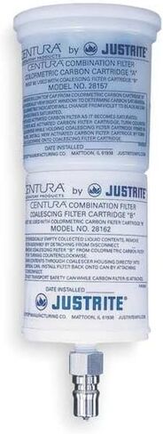 HPLC Coalescing/Carbon Filter, Plastic, White, 3 1/2 in Dia., Mfr: 28162-A in Saudi Arabia