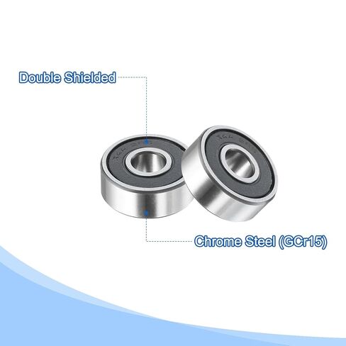 uxcell 5pcs R4-2RS Deep Groove Ball Bearings 1/4" ID x 5/8" OD x 0.196" Height P5 Miniature Bearings Double Metal Shielded Chrome Steel Z3 Bearing for Engineering Machinery, Black in Saudi Arabia