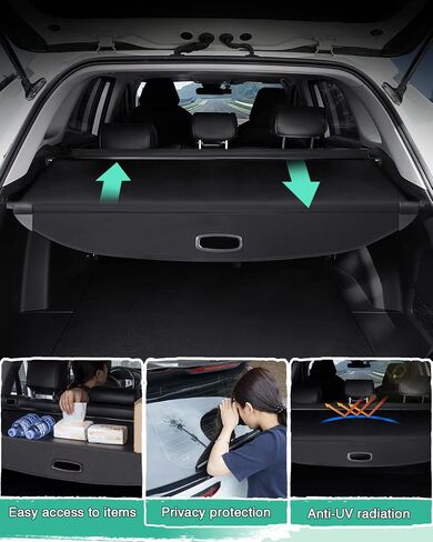 Powerty Cargo Cover for Ford Fiesta Hatchback 2011-2019 Retractable Trunk Cover Trunk Shielding Shade for Fiesta Accessories Cargo Luggage Cover No Gap (Can Withstand Load) in Saudi Arabia