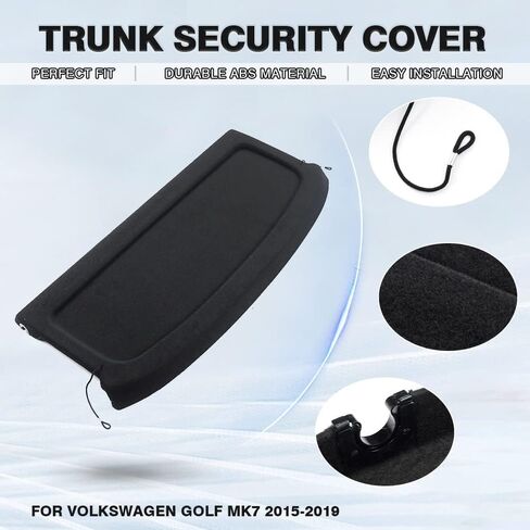 Powerty Cargo Cover for Ford Fiesta Hatchback 2011-2019 Retractable Trunk Cover Trunk Shielding Shade for Fiesta Accessories Cargo Luggage Cover No Gap (Can Withstand Load) in Saudi Arabia