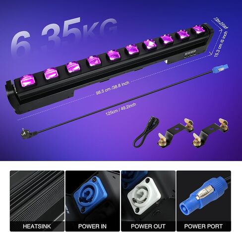 Betopper 10x15w RGBW Moving Beam LED Light Bar,10 Eye Stage Light Strobe Beam Like Spider RGBW 4IN1 DMX 512 & Sound Activated DJ Lighting for Theater KTV Club Ball Disco Event L1015(1) in Saudi Arabia