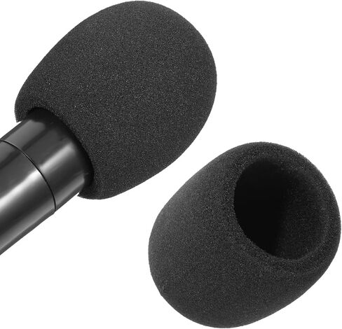 غطاء ميكروفون 2pcs ، الزجاج الأمامي للميكروفون الرغوي ، غطاء الميكروفون الأسود للميكروفونات المحمولة باليد ، المكثف وجميع الميكروفونات من نوع الكرة in Kuwait