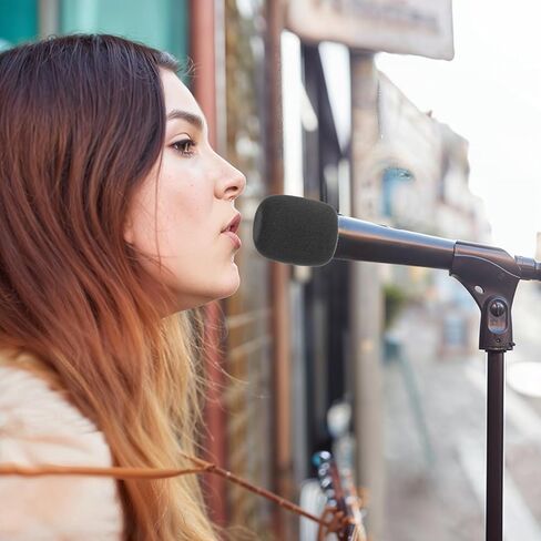 غطاء ميكروفون 2pcs ، الزجاج الأمامي للميكروفون الرغوي ، غطاء الميكروفون الأسود للميكروفونات المحمولة باليد ، المكثف وجميع الميكروفونات من نوع الكرة in Kuwait