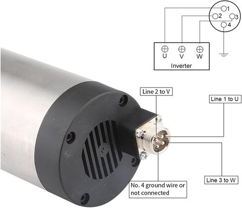 1.5kW CNC 1500W محرك مغزل مبرد بالهواء ER11 D = 80mm 220v 5.6a 24000 دورة في الدقيقة (1.5kw 220v ER11) in Saudi Arabia