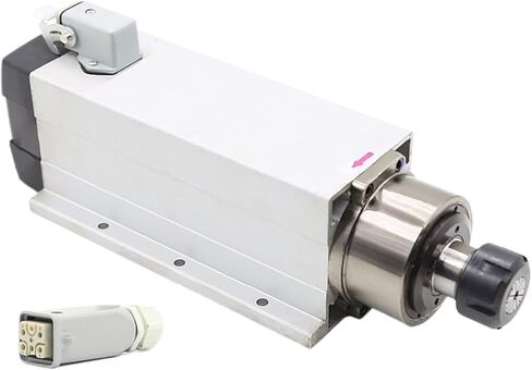 4KW ER25 AIR AIR AIR SPINDLE MOTOR 18000 دورة في الدقيقة 220 فولت/380 فولت مربعة خشبية (380 فولت) in Saudi Arabia