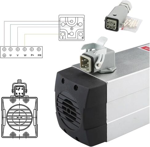 4.5kw ER32 مغزل هواء مربع مربع محرك 220V 380V 4 محمل 18000 دورة في الدقيقة (4.5kw ER32 220V) in Saudi Arabia