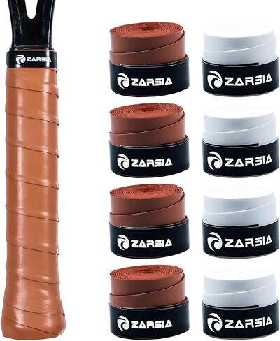 8 Pack Tennis Racket Grip Tape - Tacky Overgrip Non-Slip Sweat-Absorbing Cushion Wrap for Tennis, Pickleball, Badminton, Golf, Baseball, Bat, Universal Grip Tape in Kuwait
