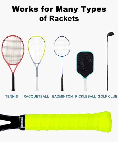 8 Pack Tennis Racket Grip Tape - Tacky Overgrip Non-Slip Sweat-Absorbing Cushion Wrap for Tennis, Pickleball, Badminton, Golf, Baseball, Bat, Universal Grip Tape in Kuwait