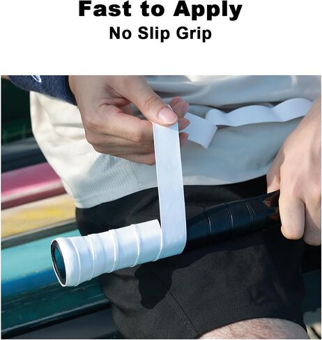 8 Pack Tennis Racket Grip Tape - Tacky Overgrip Non-Slip Sweat-Absorbing Cushion Wrap for Tennis, Pickleball, Badminton, Golf, Baseball, Bat, Universal Grip Tape in Kuwait