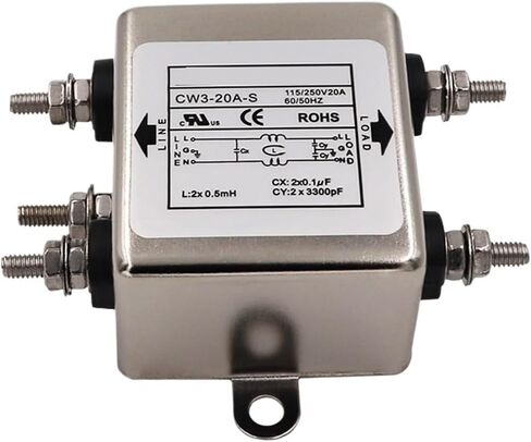 CW3 6 10 20A S تدخل مرشح الطاقة التنقية المرحلة الفردية AC 220V (CW3-06A-S) in Saudi Arabia