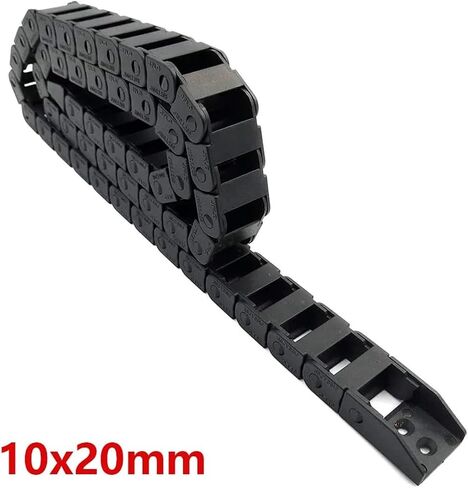 Industrial Equipment 1Meter 10x10 10x15 10x20 Wire Carrier Cable Drag Chain Bridge Non-Opening with End Connectors Tanks Towline Towing Chain(Inner Size 10X20mm,R18) in Saudi Arabia