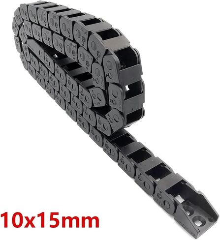 Industrial Equipment 1Meter 10x10 10x15 10x20 Wire Carrier Cable Drag Chain Bridge Non-Opening with End Connectors Tanks Towline Towing Chain(Inner Size 10X20mm,R18) in Saudi Arabia