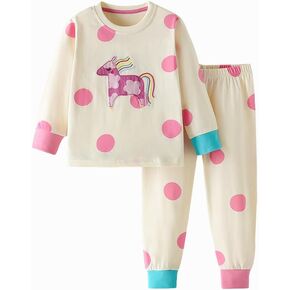Toddler Girls Pajamas Unicorn,Sleepwears 2pc Pjs Sets for Kids 2-10 Years in Saudi Arabia