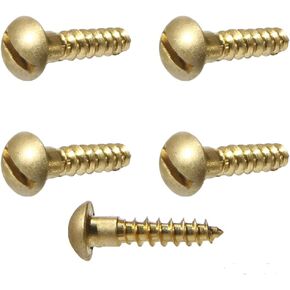 #2 x 1/2" Solid Brass Round Head Wood Screw Qty 100 Pieces, Slotted Drive, Number 2 Size x 1/2" Length in Saudi Arabia