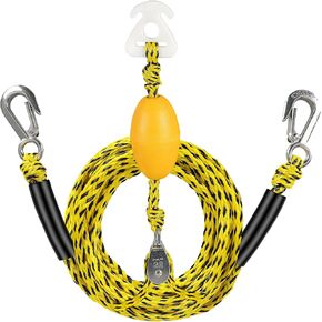 Boat Tow Harness for Tubing, 5000lbs Heavy Duty, 360° Swivel Pulley, Floating Design, 304 Stainless Steel Hooks (1.1in), 17ft & 24ft in Saudi Arabia