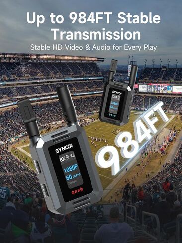 Synco اللاسلكي نظام نقل الفيديو HDMI ، Xvision 1080p 60fps HD مرسل ومستقبل مع إخراج HDMI مزدوج وتوصل إلى 0.04S الكمون 984f in Saudi Arabia