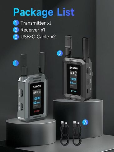 Synco اللاسلكي نظام نقل الفيديو HDMI ، Xvision 1080p 60fps HD مرسل ومستقبل مع إخراج HDMI مزدوج وتوصل إلى 0.04S الكمون 984f in Saudi Arabia