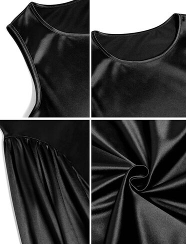ZAFUL Women's Sleeveless Wedding Guest Satin Dress A-Line Cocktail Party Prom Dress Modest Boat Neck Formal Evening Dress in Saudi Arabia