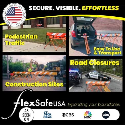 Safety Barricade, Portable Expanding Security Barrier, 5 Feet, Orange in Saudi Arabia
