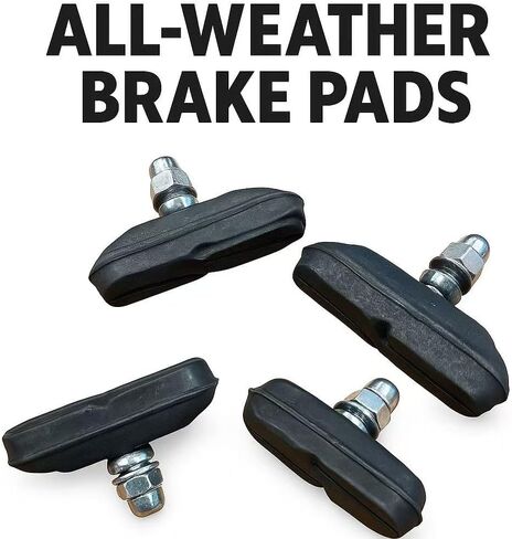 Premium All-Weather Bike Brake Pads-Powerful Anti-Slip Braking in Rain or Dry, Long-Lasting Rubber Replacement for MTB, BMX, and Road Bicycles- Easy to Install, Durable Bicycle Brake Shoes in Saudi Arabia