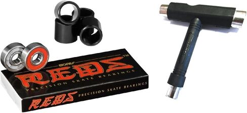Bones Bearings Reds Bearings (8 Pack w/ Spacers & Washers & T-Tool) in Saudi Arabia