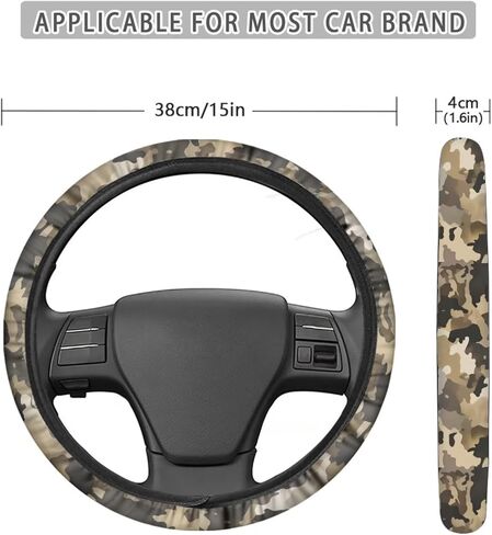 Sunflower Chicken Print Steering Wheel Cover for Women Men Trendy Design Car Interior Decor & Protector Cover for Steering Wheel in Kuwait