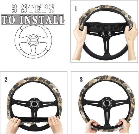 Sunflower Chicken Print Steering Wheel Cover for Women Men Trendy Design Car Interior Decor & Protector Cover for Steering Wheel in Kuwait