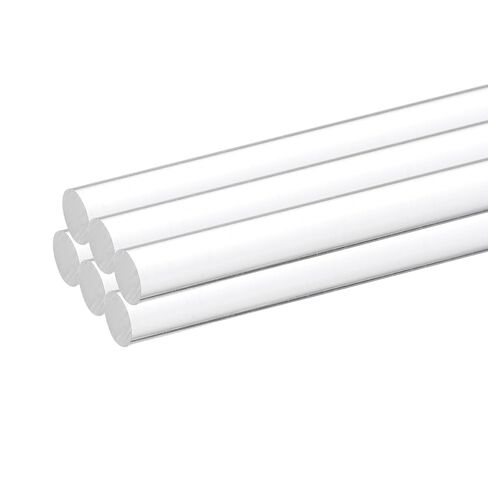 meccanixity 6pcs قضبان جولة أكريليك 9/32 "× 12" قضبان وذر الاكريليك واضحة العصي العصي البلاستي in Saudi Arabia