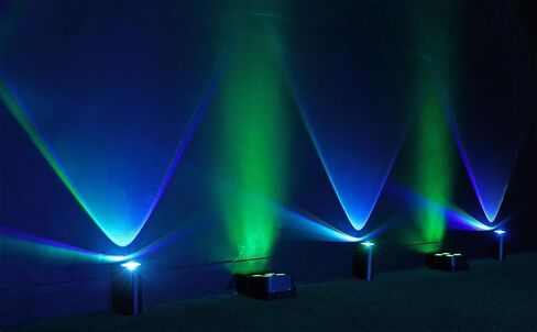 Rockville MINI Halo Black DJ Wall Wash Up Light Effect, 17 Hour Battery Power, Wireless DMX, RF Remote in Saudi Arabia