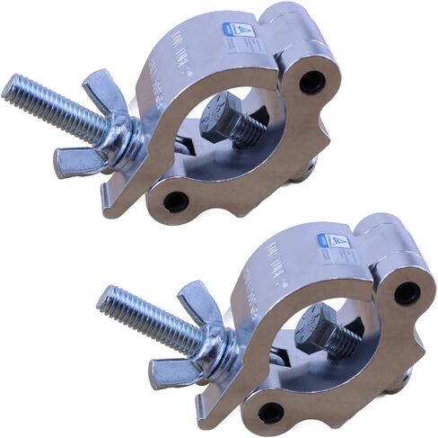 Sarknoah.2 ″ مشبك الجمالون الثقيل ، 1102 رطل (500 كيلوجرام) مشابك إضاءة سبيكة الألومنيوم ، يناسب 1.5 ″ -2 ″ (38-52) مشبك مقرن الجمالون من مصابيح DJ ، مع مصدقة TUV ، حزمة من 2. in Kuwait