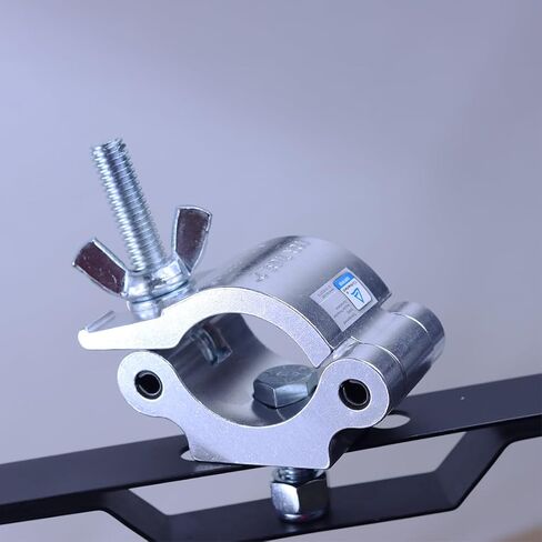 Sarknoah.2 ″ مشبك الجمالون الثقيل ، 1102 رطل (500 كيلوجرام) مشابك إضاءة سبيكة الألومنيوم ، يناسب 1.5 ″ -2 ″ (38-52) مشبك مقرن الجمالون من مصابيح DJ ، مع مصدقة TUV ، حزمة من 2. in Kuwait