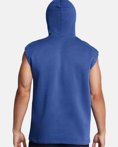 Under Armour Men's UA Icon Fleece Sleeveless Hoodie (US, Alpha, Medium, Regular, Regular, Tech Blue 432) in Saudi Arabia