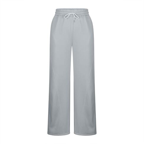 ساق واسعة من الساقين من النساء السراويل الفضفاضة خفيفة الوزن السراويل المسار السقوط أزياء الشارع الرياضية للركض مع جيوب الجيوب in Kuwait