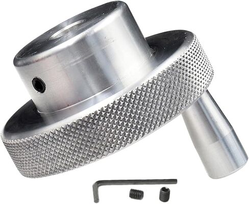 فتحة عجلات اليد من سبيكة الألومنيوم 8-25 ملم العجلة المعدنية 80 ملم OD مع مقبض الدوران مع البراغي و المفارق وجعها لتوضيح مخرطة مخرطة منصة CNC (80 مم*ملم) in Kuwait