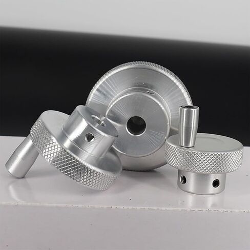 فتحة عجلات اليد من سبيكة الألومنيوم 8-25 ملم العجلة المعدنية 80 ملم OD مع مقبض الدوران مع البراغي و المفارق وجعها لتوضيح مخرطة مخرطة منصة CNC (80 مم*ملم) in Kuwait