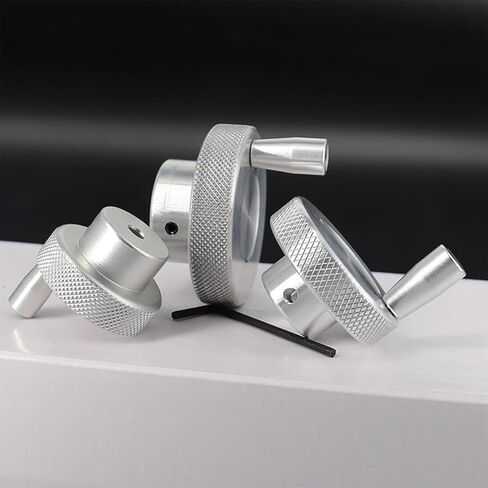 فتحة عجلات اليد من سبيكة الألومنيوم 8-25 ملم العجلة المعدنية 80 ملم OD مع مقبض الدوران مع البراغي و المفارق وجعها لتوضيح مخرطة مخرطة منصة CNC (80 مم*ملم) in Kuwait