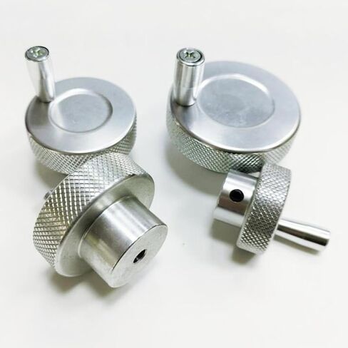 فتحة عجلات اليد من سبيكة الألومنيوم 8-25 ملم العجلة المعدنية 80 ملم OD مع مقبض الدوران مع البراغي و المفارق وجعها لتوضيح مخرطة مخرطة منصة CNC (80 مم*ملم) in Kuwait