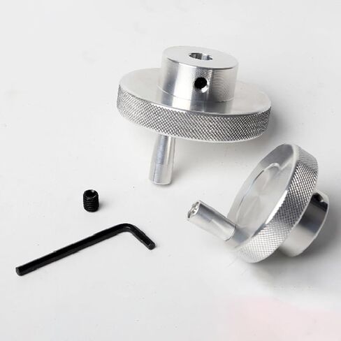 فتحة عجلات اليد من سبيكة الألومنيوم 8-25 ملم العجلة المعدنية 80 ملم OD مع مقبض الدوران مع البراغي و المفارق وجعها لتوضيح مخرطة مخرطة منصة CNC (80 مم*ملم) in Kuwait