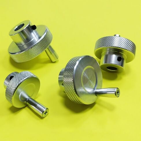 فتحة عجلات اليد من سبيكة الألومنيوم 8-25 ملم العجلة المعدنية 80 ملم OD مع مقبض الدوران مع البراغي و المفارق وجعها لتوضيح مخرطة مخرطة منصة CNC (80 مم*ملم) in Kuwait