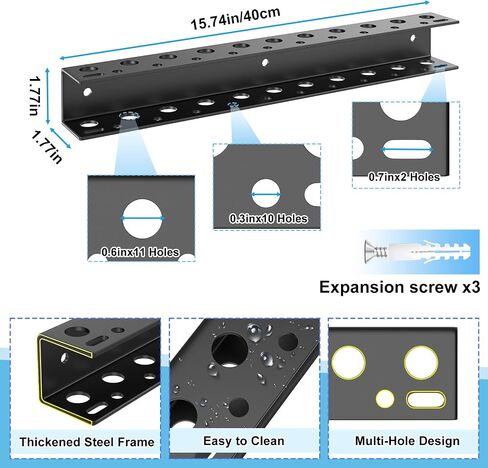 Screwdriver Organizer Wall Mount,Heavy Duty Metal Utility Storage Rack for Screwdrivers Calipers Small Tools,Screw Driver Holder Suitable Garages Homes Workshops Sheds(1PC) in Saudi Arabia