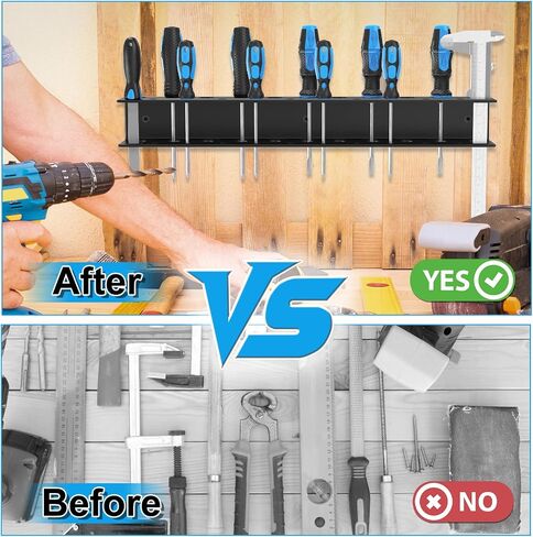 Screwdriver Organizer Wall Mount,Heavy Duty Metal Utility Storage Rack for Screwdrivers Calipers Small Tools,Screw Driver Holder Suitable Garages Homes Workshops Sheds(1PC) in Saudi Arabia