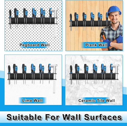 Screwdriver Organizer Wall Mount,Heavy Duty Metal Utility Storage Rack for Screwdrivers Calipers Small Tools,Screw Driver Holder Suitable Garages Homes Workshops Sheds(1PC) in Saudi Arabia
