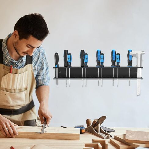 Screwdriver Organizer Wall Mount,Heavy Duty Metal Utility Storage Rack for Screwdrivers Calipers Small Tools,Screw Driver Holder Suitable Garages Homes Workshops Sheds(1PC) in Saudi Arabia
