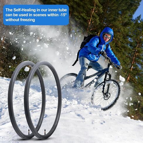 2-PCS 700C Self-Sealing Bike Tubes 700x25C 700x30C 700x32C 700x34C AV48mm Automatic Repair,Puncture Resistant Compatible with 700 x 25C/28C/30C/32C/34C Heavy Duty Bicycle Tire Tubes Schrader Valve in Saudi Arabia