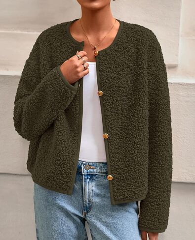 Prettygarden للسيدات 2025 Winter Faux Fur Fur Coats Fuzzy Fleece Brocts Bructs Braged Bursons Darm Darm Natgu in Saudi Arabia