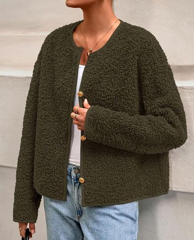 Prettygarden للسيدات 2025 Winter Faux Fur Fur Coats Fuzzy Fleece Brocts Bructs Braged Bursons Darm Darm Natgu in Saudi Arabia