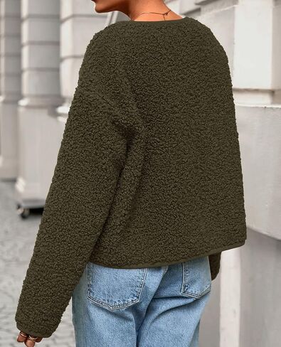 Prettygarden للسيدات 2025 Winter Faux Fur Fur Coats Fuzzy Fleece Brocts Bructs Braged Bursons Darm Darm Natgu in Saudi Arabia