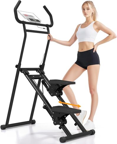 MACYO Stair Stepper for Home Workout - Full-Size Foot Pedals with Tablet Holder, Foldable Stepping Climbers, Easy Assembly, Compact Design for Cardio & Leg Training in Saudi Arabia